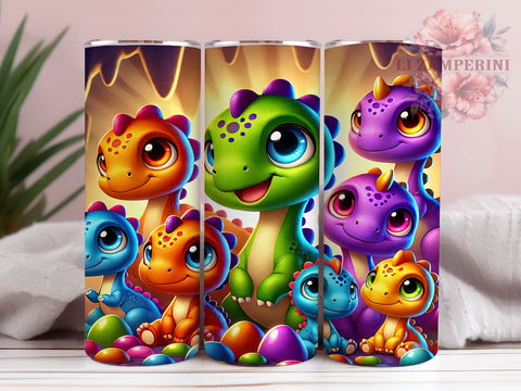 3D T-Rex Jurassic 20oz Kids Tumbler, Dinosaur Tumbler, 3D Dinosaur Tumbler, Sublimation Wrap, 20oz Tumbler, Kids Tumbler, Jurassic Design Sublimation Li Zamperini 