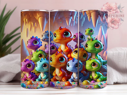 3D T-Rex Jurassic 20oz Kids Tumbler, Dinosaur Tumbler, 3D Dinosaur Tumbler, Sublimation Wrap, 20oz Tumbler, Kids Tumbler, Jurassic Design Sublimation Li Zamperini 