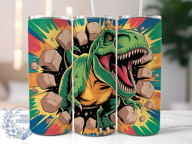 3D T-Rex Jurassic Dinosaur Tumbler, T-Rex Kids Cup, 20Oz Sublimation Wrap, Jurassic Dino Drinkware, Boys Dinosaur Tumbler, Prehistoric T-Rex Mug, Fun Dino Cup Design Sublimation ToriDesigns 