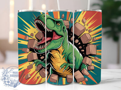 3D T-Rex Jurassic Dinosaur Tumbler, T-Rex Kids Cup, 20Oz Sublimation Wrap, Jurassic Dino Drinkware, Boys Dinosaur Tumbler, Prehistoric T-Rex Mug, Fun Dino Cup Design Sublimation ToriDesigns 
