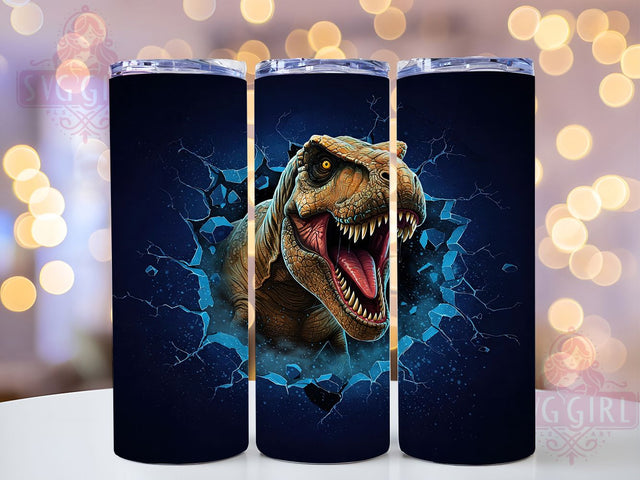 3D T-Rex Realistic Dinosaur Tumbler, Realistic Dinosaur Wrap, 20oz Tumbler Sublimation, Jurassic Tumbler Design, Ferocious Dino Art, Prehistoric Beast Tumbler, Roaring T-Rex Aesthetic Sublimation SvggirlplusArt 