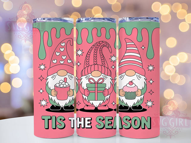 3D Tis The Season Christmas Tumbler, Tis The Season Wrap, Cute Holiday Mug Design, Sublimation Wrap, Festive Drinkware, Adorable Winter Gift, Sparkly Christmas Cup Sublimation SvggirlplusArt 