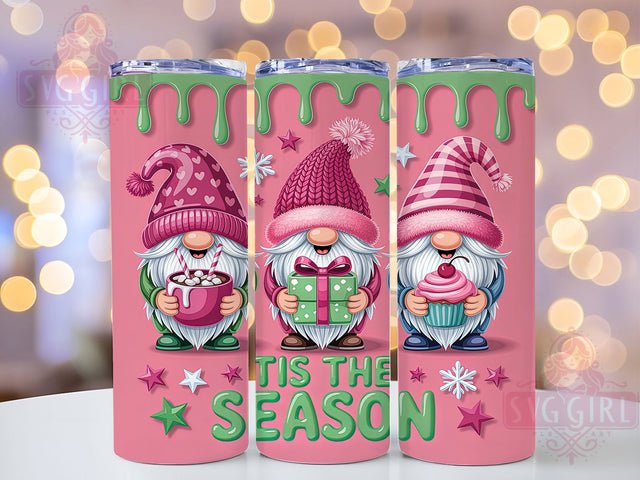 3D Tis The Season Christmas Tumbler, Tis The Season Wrap, Cute Holiday Mug Design, Sublimation Wrap, Festive Drinkware, Adorable Winter Gift, Sparkly Christmas Cup Sublimation SvggirlplusArt 