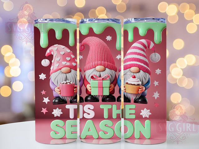 3D Tis The Season Christmas Tumbler, Tis The Season Wrap, Cute Holiday Mug Design, Sublimation Wrap, Festive Drinkware, Adorable Winter Gift, Sparkly Christmas Cup Sublimation SvggirlplusArt 