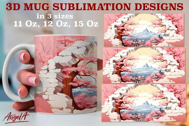 3d travel mug sublimation designs / mug mountain png Sublimation Angelina Semenova 