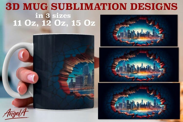 3d travel mug sublimation designs / New York City Sublimation Angelina Semenova 