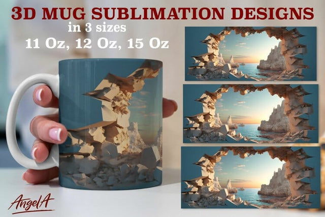 3d travel mug sublimation designs / vacation, sea Sublimation Angelina Semenova 