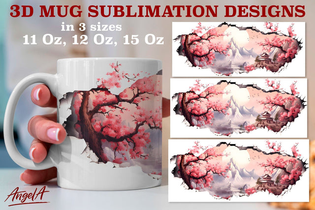 3d travel mug sublimation, Japanese Sublimation Angelina Semenova 