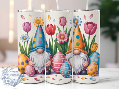 3D Tulip Easter Gnome Tumbler, Tulip Gnome Tumbler, Inflated Egg Wrap, Spring Gnome Wrap, Stylish 20oz Wrap, Sublimation Design, Trendy Gift Idea Sublimation ToriDesigns 