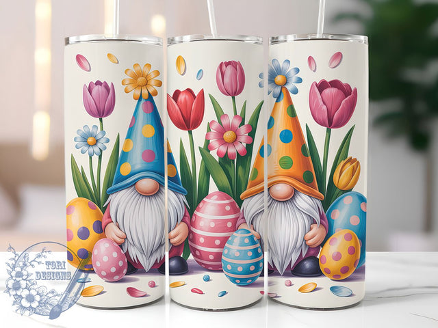 3D Tulip Easter Gnome Tumbler, Tulip Gnome Tumbler, Inflated Egg Wrap, Spring Gnome Wrap, Stylish 20oz Wrap, Sublimation Design, Trendy Gift Idea Sublimation ToriDesigns 