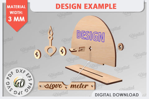 3D Valentine Love Meter Laser Cut. Valentines Day Gifts SVG SVG Evgenyia Guschina 