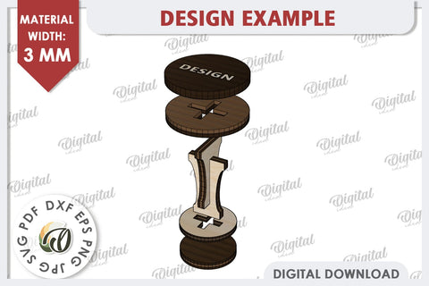 3D Valentine Stamps Laser Cut Bundle. Valentine Signs SVG SVG Evgenyia Guschina 