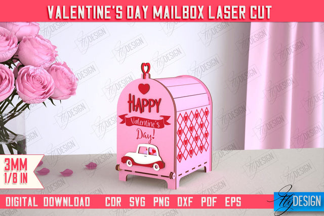 3D Valentine's Day Mailbox | Valentine Card | Love Letters | CNC File SVG Fly Design 