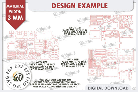 3D Valentine's Day Train Laser Cut. Valentine's Day Gift SVG SVG Evgenyia Guschina 