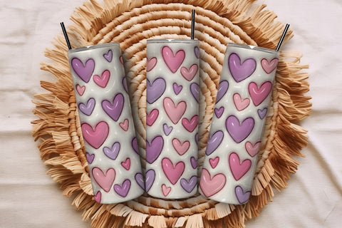 3D Valentines Day Tumbler Wrap Sublimation B Renee Design 