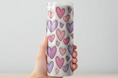 3D Valentines Day Tumbler Wrap Sublimation B Renee Design 