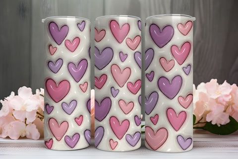 3D Valentines Day Tumbler Wrap Sublimation B Renee Design 