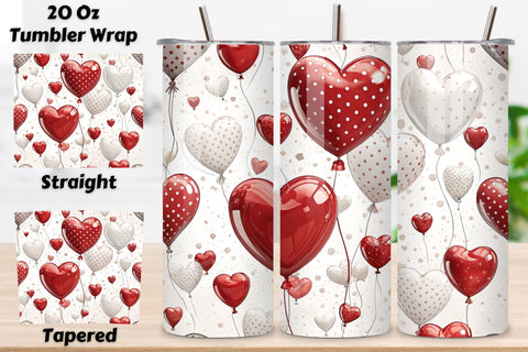 3D Valentines Heart Sublimation Tumbler Design, Valentines Tumbler Wrap Design | Valentines Day Tumbler wrap Sublimation FloridPrintables 
