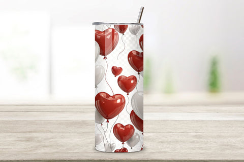 3D Valentines Tumbler Wrap Design | Valentines Day Tumbler wrap Sublimation FloridPrintables 