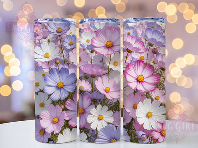 3D Vibrant Spring Wildflower Tumbler, Colorful Spring Tumbler, Wildflower 3D Wrap, Vibrant Flower Wrap, Spring Blossom Wrap, Sublimation Design, Trendy Gift Idea Sublimation SvggirlplusArt 