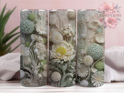 3D Vibrant Wildflower Daisy Tumbler, Wild Flowers Tumbler, Vibrant Floral Wrap, Whimsical Daisy Wrap, Rustic Flower Wrap, Sublimation Design, Trendy Gift Idea Sublimation Li Zamperini 