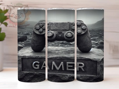 3D Video Gaming 20oz Tumbler Png, Straight & Tapered Tumbler Png, Controller Gamer Tumbler Png, Digital Download PNG Sublimation Lara' s Designs 