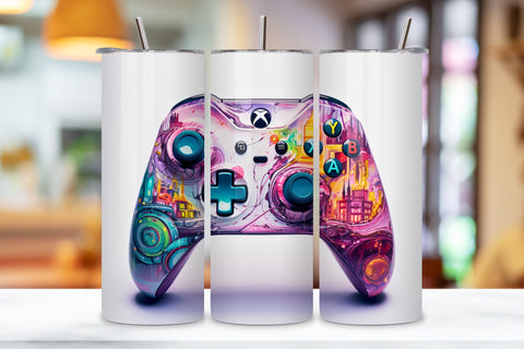3D Video Gaming Tumbler, Controller Gamer 20 oz Skinny PNG, Gamer Tumbler Wrap, 3D Game Controller Tumbler Wrap, 20oz Skinny Tumbler, Video Game Sublimation, Video Gaming Tumbler Wrap Sublimation FloridPrintables 