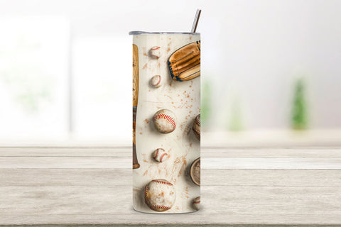 3D Vintage Baseball 20oz Skinny Tumbler Sublimation Design, Baseball 20oz skinny tumbler png sublimation design download, Baseball tumbler wrap png, Baseball 20 oz tumbler designs, png Sublimation FloridPrintables 