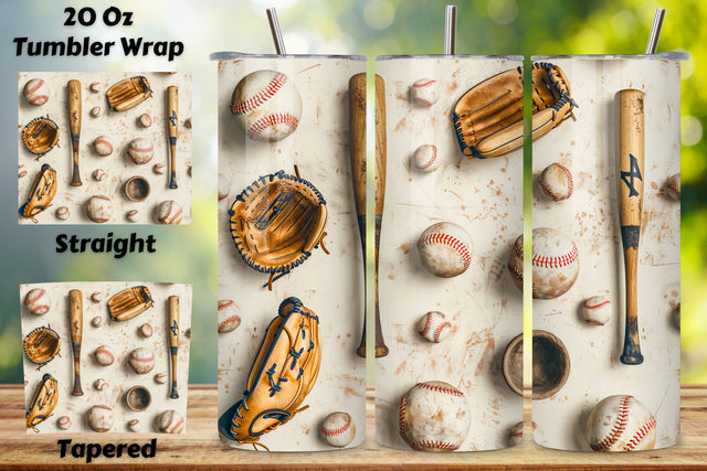 3D Vintage Baseball 20oz Skinny Tumbler Sublimation Design, Baseball 20oz skinny tumbler png sublimation design download, Baseball tumbler wrap png, Baseball 20 oz tumbler designs, png Sublimation FloridPrintables 