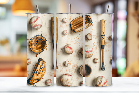 3D Vintage Baseball 20oz Skinny Tumbler Sublimation Design, Baseball 20oz skinny tumbler png sublimation design download, Baseball tumbler wrap png, Baseball 20 oz tumbler designs, png Sublimation FloridPrintables 