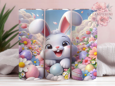 3D Whimsical Easter Bunny Egg Tumbler, Easter Bunny Tumbler, Whimsical Bunny Wrap, Festive Egg Wrap, Artistic Bunny Wrap, Sublimation Design, Trendy Gift Idea Sublimation Li Zamperini 