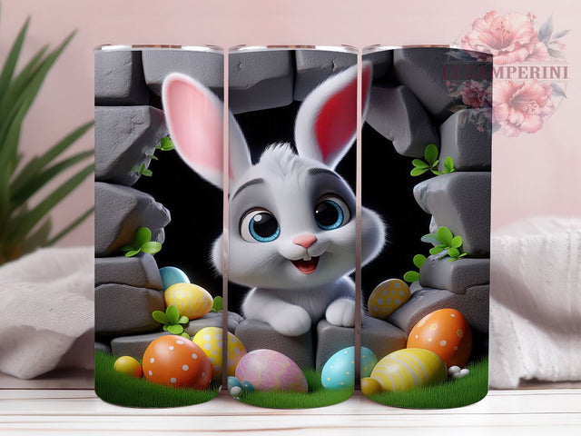 3D Whimsical Easter Bunny Tumbler, 3D Egg Tumbler, Cute Bunny Wrap, Whimsical Easter Wrap, Spring Bunny Wrap, Sublimation Design, Trendy Gift Idea Sublimation Li Zamperini 