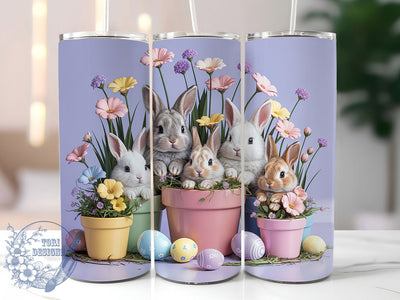 3D Whimsical Easter Bunny Tumbler, Spring Bunny Tumbler, Cute Bunny Eggs Wrap, Whimsical Easter Wrap, Rustic Bunny Wrap, Sublimation Design, Trendy Gift Idea Sublimation ToriDesigns 