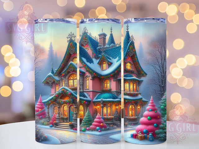 3D Whimsical Fairy Home Tumbler, Whimsical Fairy Sublimation Design, Fantasy Cottage Art, 20oz Fairy Tumbler, Enchanted Home Mug, Stylish Fairy Cup, Magical Cottage Wrap Sublimation SvggirlplusArt 