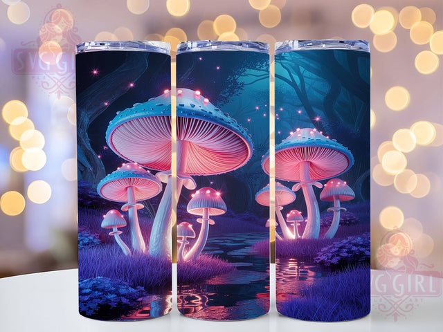 3D Whimsical Magic Mushroom Tumbler, Magic Forest Wrap, 20oz Tumbler Sublimation, Psychedelic Nature Design, Enchanted Fungi Tumbler, Whimsical Mushroom Wrap, Fantasy Woodland Sublimation Sublimation SvggirlplusArt 