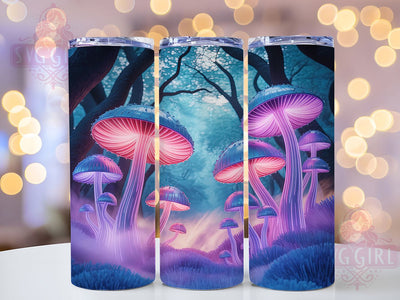 3D Whimsical Magic Mushroom Tumbler, Magic Forest Wrap, 20oz Tumbler Sublimation, Psychedelic Nature Design, Enchanted Fungi Tumbler, Whimsical Mushroom Wrap, Fantasy Woodland Sublimation Sublimation SvggirlplusArt 