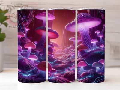 3D Whimsical Magic Mushroom Tumbler, Magic Mushroom Tumbler, Whimsical Mushroom Wrap, Rustic Mushroom Wrap, Fantasy Mushroom Wrap, Sublimation Design, Trendy Gift Idea Sublimation Lara' s Designs 