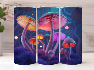 3D Whimsical Magic Mushroom Tumbler, Magic Mushroom Tumbler, Whimsical Mushroom Wrap, Rustic Mushroom Wrap, Fantasy Mushroom Wrap, Sublimation Design, Trendy Gift Idea Sublimation Lara' s Designs 