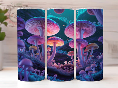 3D Whimsical Magic Mushroom Tumbler, Magic Mushroom Tumbler, Whimsical Mushroom Wrap, Rustic Mushroom Wrap, Fantasy Mushroom Wrap, Sublimation Design, Trendy Gift Idea Sublimation Lara' s Designs 