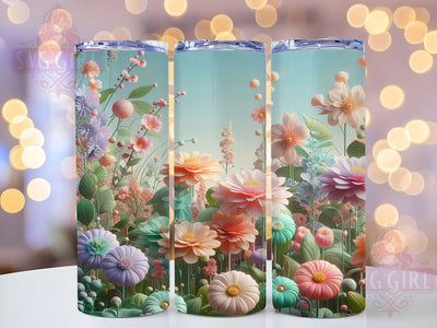 3D Whimsical Spring Blossom Tumbler, Spring Blossom Tumbler, Floral 3D Wrap, Whimsical Flower Wrap, Rustic Spring Wrap, Sublimation Design, Trendy Gift Idea Sublimation SvggirlplusArt 