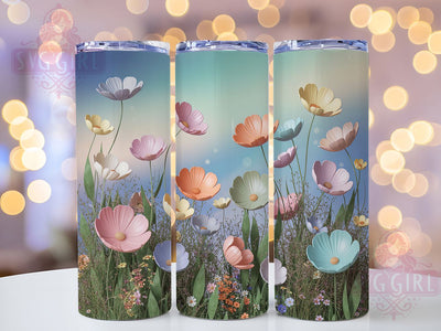 3D Whimsical Spring Blossom Tumbler, Spring Blossom Tumbler, Floral 3D Wrap, Whimsical Flower Wrap, Rustic Spring Wrap, Sublimation Design, Trendy Gift Idea Sublimation SvggirlplusArt 
