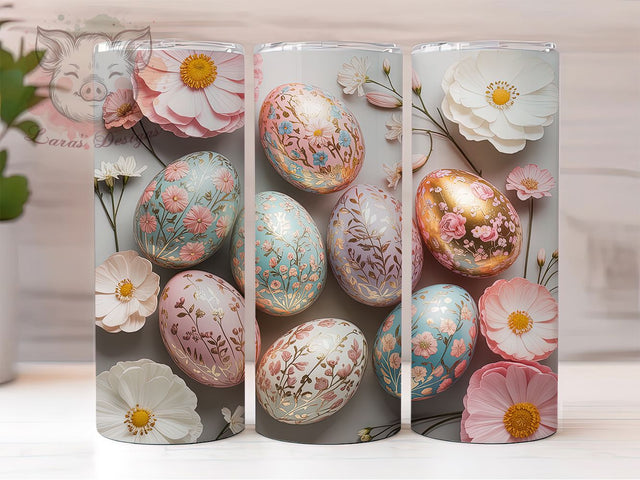 3D Whimsical Spring Easter Egg Tumbler, Spring Egg Tumbler, Colorful Easter Wrap, Whimsical Egg Wrap, Festive Spring Wrap, Sublimation Design, Trendy Gift Idea Sublimation Lara' s Designs 