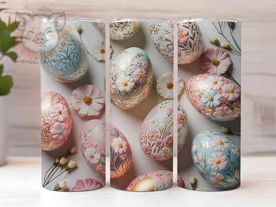 3D Whimsical Spring Easter Egg Tumbler, Spring Egg Tumbler, Colorful Easter Wrap, Whimsical Egg Wrap, Festive Spring Wrap, Sublimation Design, Trendy Gift Idea Sublimation Lara' s Designs 