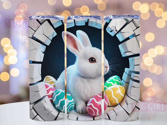 3D Whimsical Wall Easter Bunny Tumbler, 3D Wall Bunny Tumbler, Cute Bunny Wrap, Whimsical Easter Wrap, Spring Bunny Wrap, Sublimation Design, Trendy Gift Idea Sublimation SvggirlplusArt 