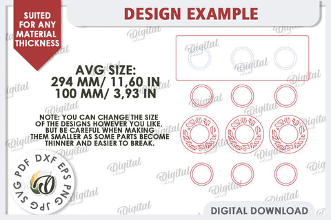 3D Wooden Candle Holder Laser Cut. Home Decor SVG SVG Evgenyia Guschina 