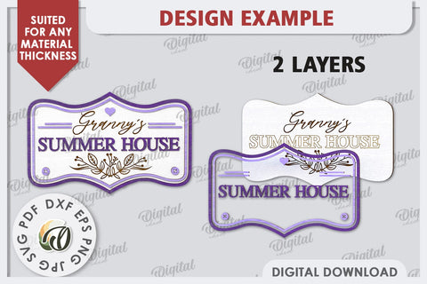 3D Wooden Home Sign Laser Cut. Granny's Sign SVG SVG Evgenyia Guschina 