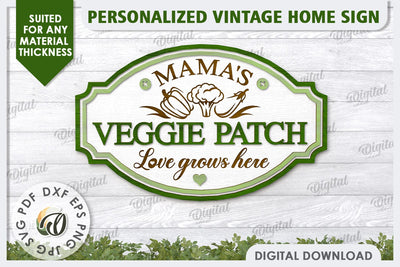 3D Wooden Home Sign Laser Cut. Mama's Sign SVG SVG Evgenyia Guschina 