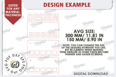 3D Wooden Key Holder Laser Cut. Home Decor SVG SVG Evgenyia Guschina 