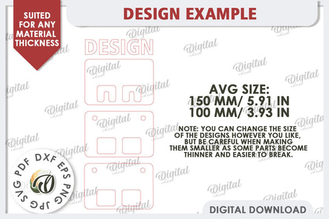 3D Wooden Key Holder Laser Cut. Home Decor SVG SVG Evgenyia Guschina 