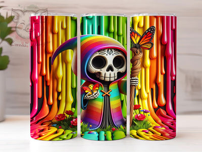 3D Zombie Cute Skulls Halloween Tumbler, Cute Skulls Wrap, Halloween Zombie Cup, Spooky Skull Sublimation, 20oz Tumbler Wrap, Creepy Cute Drinkware, Zombie Skull Design Sublimation Lara' s Designs 